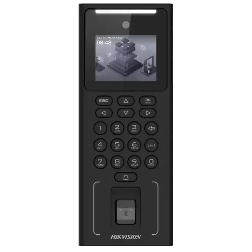 [DS-K1T321MFX] FACE TIME ATTENDANCE HIKVISION WITH LCD 2.4INCH CAM 2MP, ETHERNET, MODE FACE, FINGER, CARD, PIN. Max. 500 faces, 3000 cards, 3000 fingerprints and 150,000 events